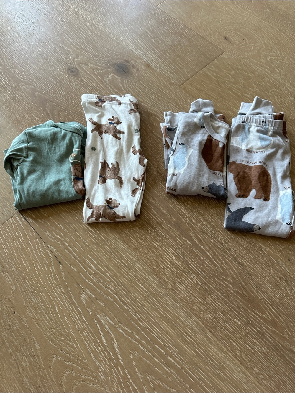 Carter's Brown, Gray & Cream Bear Print Two-Piece Pajama Set